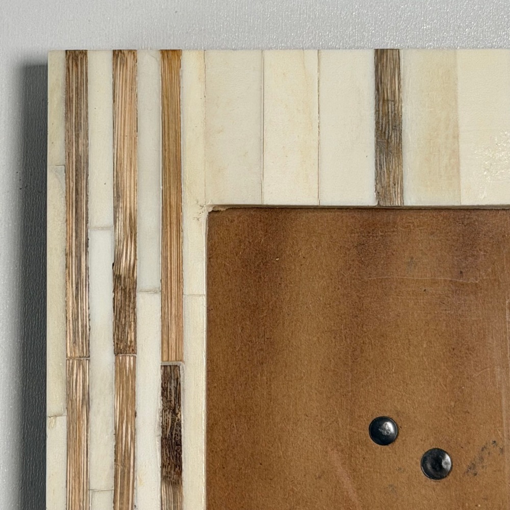 Vintage Picture Frame 5x7 Cream‎ Tan Beachy Whimsy Boho Neutral